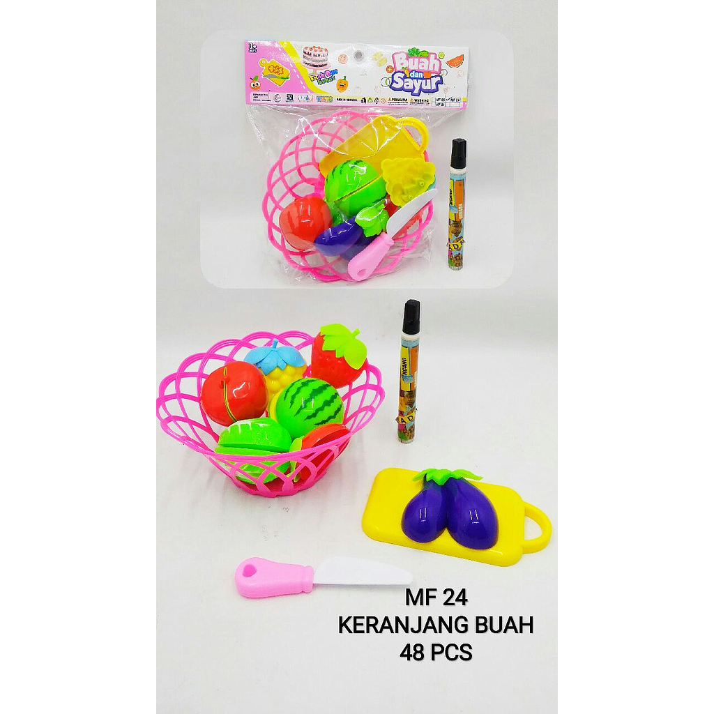 Food Set Buah dan Sayur Potong Ktg PVC @48