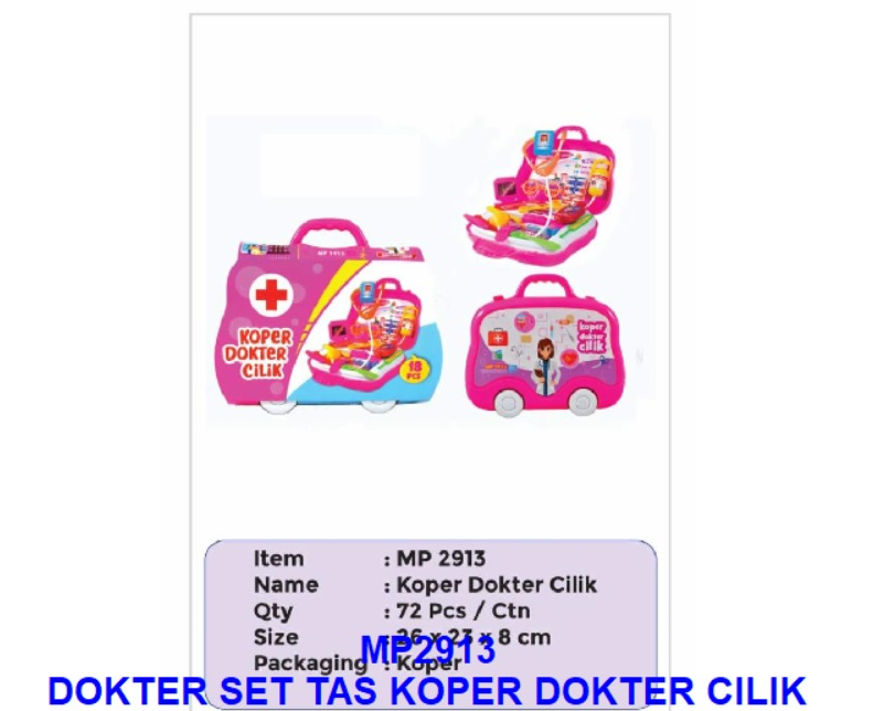 Dokter Set Koper Model Mobil Koper Dokter Cilik 1 Inner 42 Pcs Koper @84