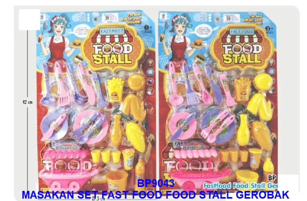 Masak-masakan Set Gerobak Food Stall 1 Inner 36 Pcs Press @72