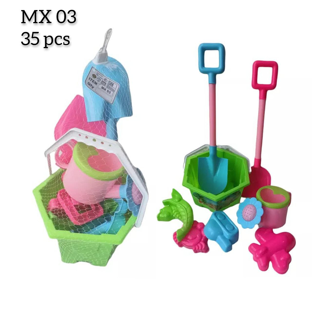 Cetakan Pasir Set Ember Segi 6 Toys Sand Beach Jala @35