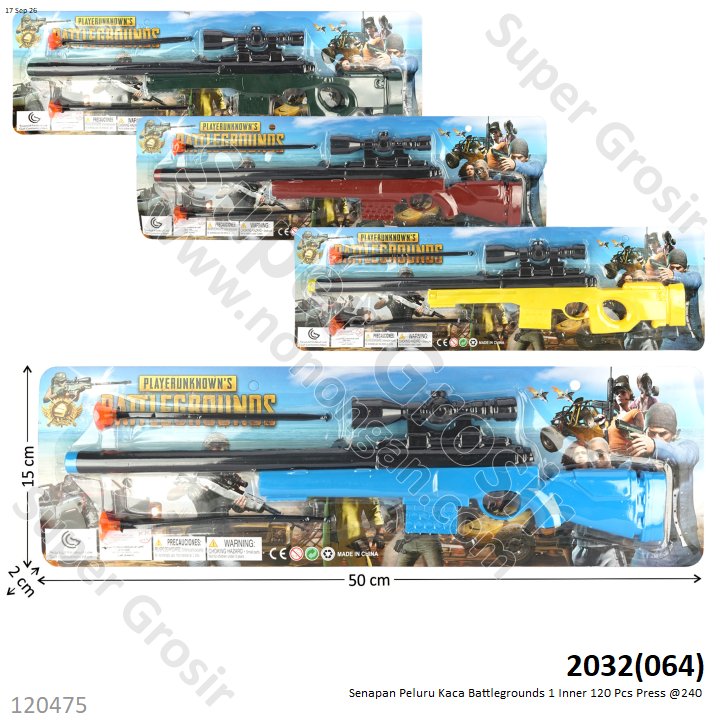 Senapan Peluru Kaca Battlegrounds 1 Inner 120 Pcs Press @240