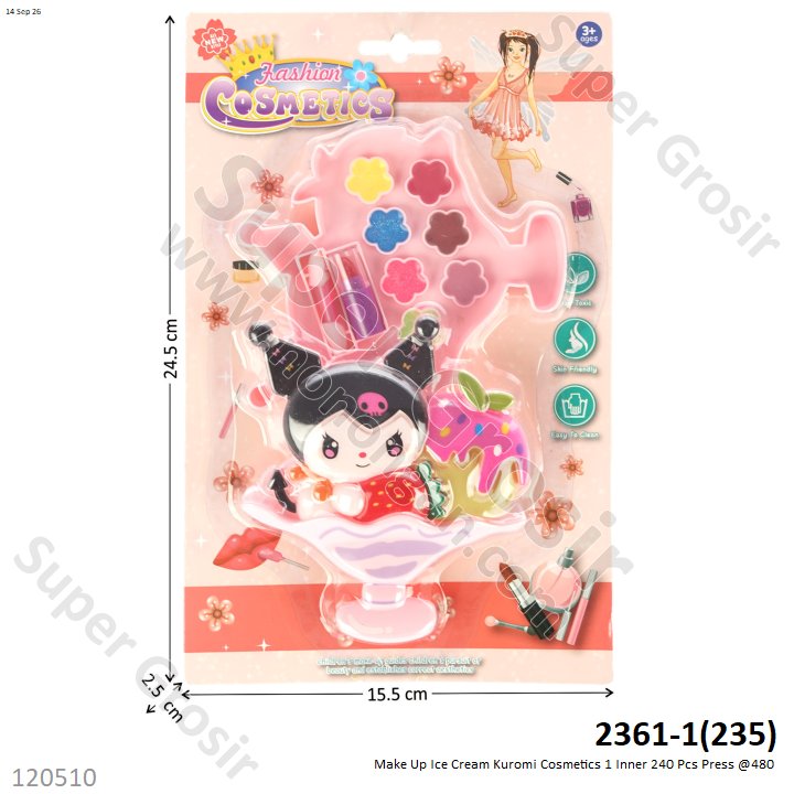 Make Up Ice Cream Kuromi Cosmetics 1 Inner 240 Pcs Press @480
