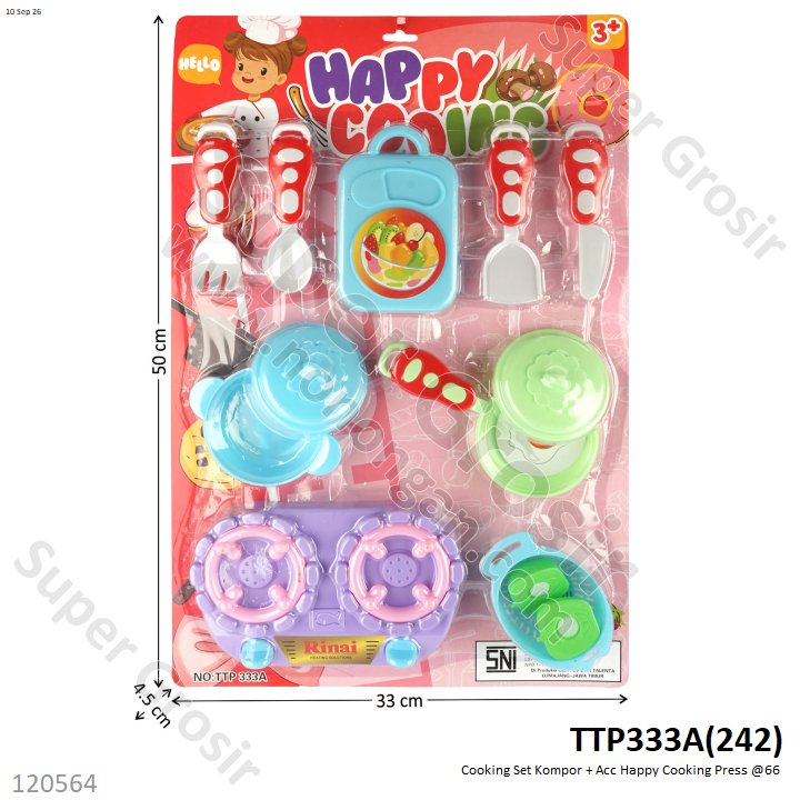 Cooking Set Kompor + Acc Happy Cooking Press @66