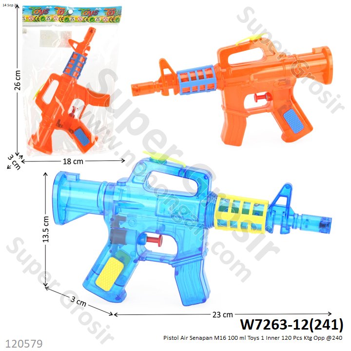 Pistol Air Senapan M16 100 ml Toys 1 Inner 120 Pcs Ktg Opp @240