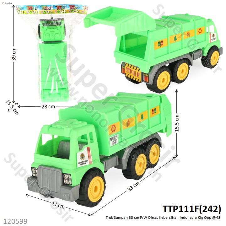 Truk Sampah 33 cm F/W Dinas Kebersihan Indonesia Ktg Opp @48