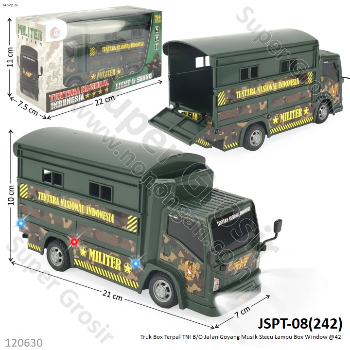 Truk Box Terpal TNI B/O Jalan Goyang Musik Stecu Lampu Box Window @42