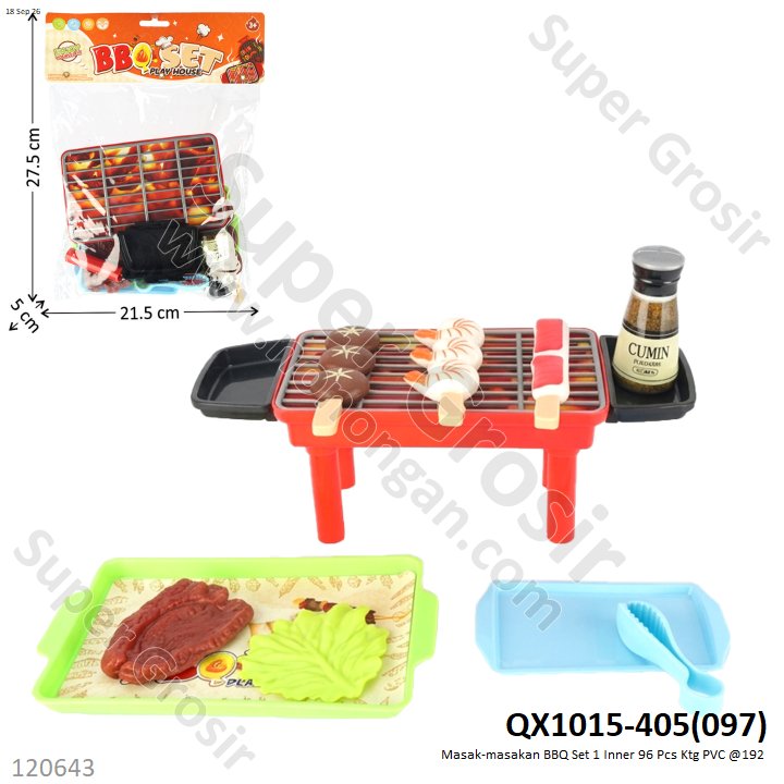 Masak-masakan BBQ Set 1 Inner 96 Pcs Ktg PVC @192