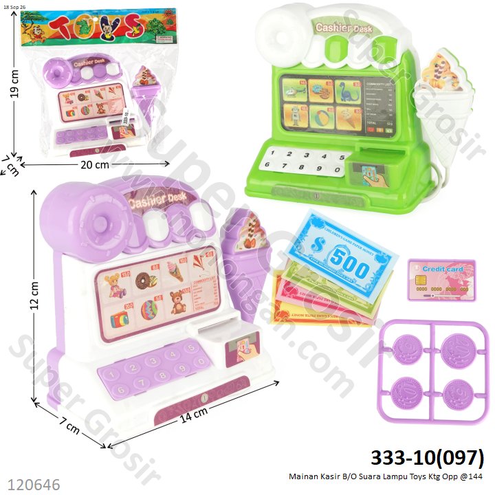 Mainan Kasir B/O Suara Lampu Toys Ktg Opp @144