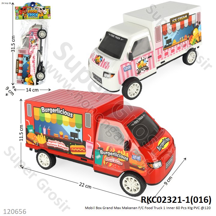 Mobil Box Grand Max Makanan F/C Food Truck 1 Inner 60 Pcs Ktg PVC @120