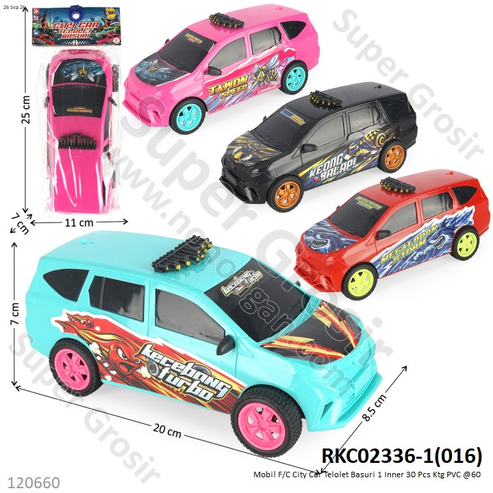 Mobil F/C City Car Telolet Basuri 1 Inner 30 Pcs Ktg PVC @60