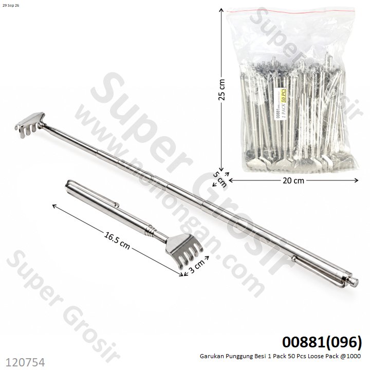 Garukan Punggung Besi 1 Pack 50 Pcs Loose Pack @1000