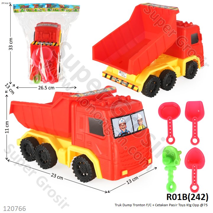 Truk Dump Tronton F/C + Cetakan Pasir Toys Ktg Opp @75
