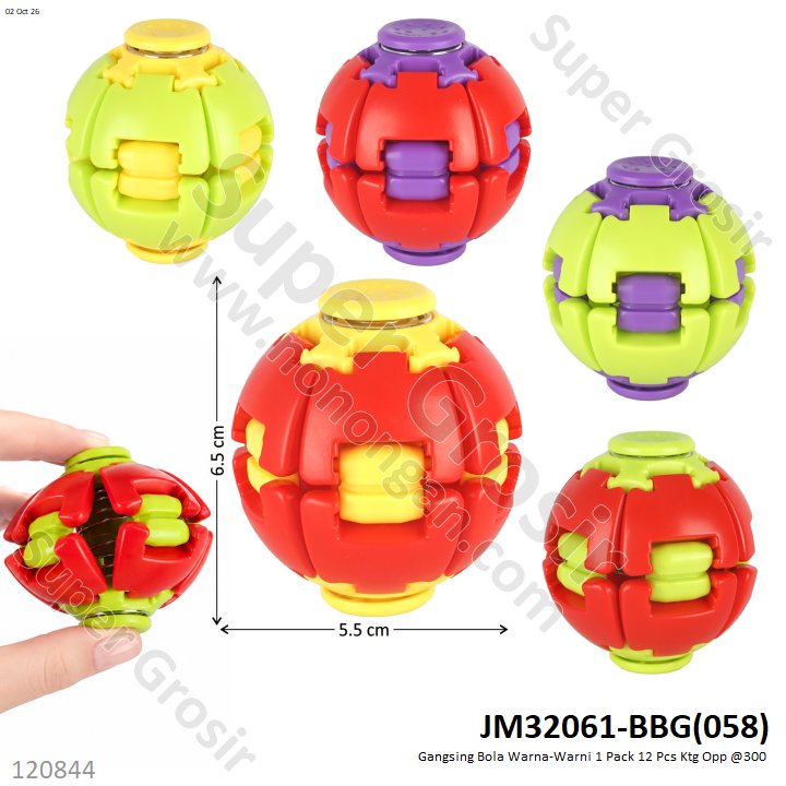 Gangsing Bola Warna-Warni 1 Pack 12 Pcs Ktg Opp @300