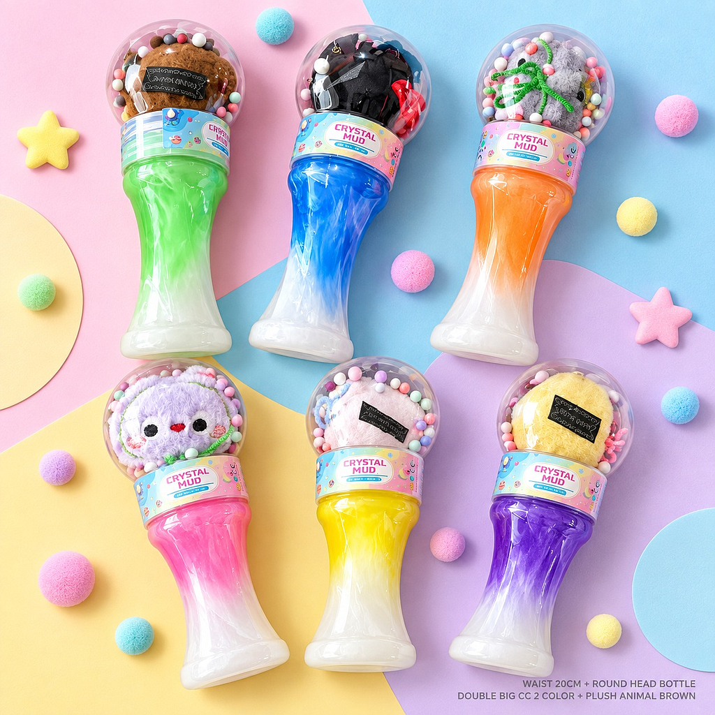 Slime Tabung Waist 20 cm + Boneka Crystal Mud 1 Box 6 Pcs Tabung @144