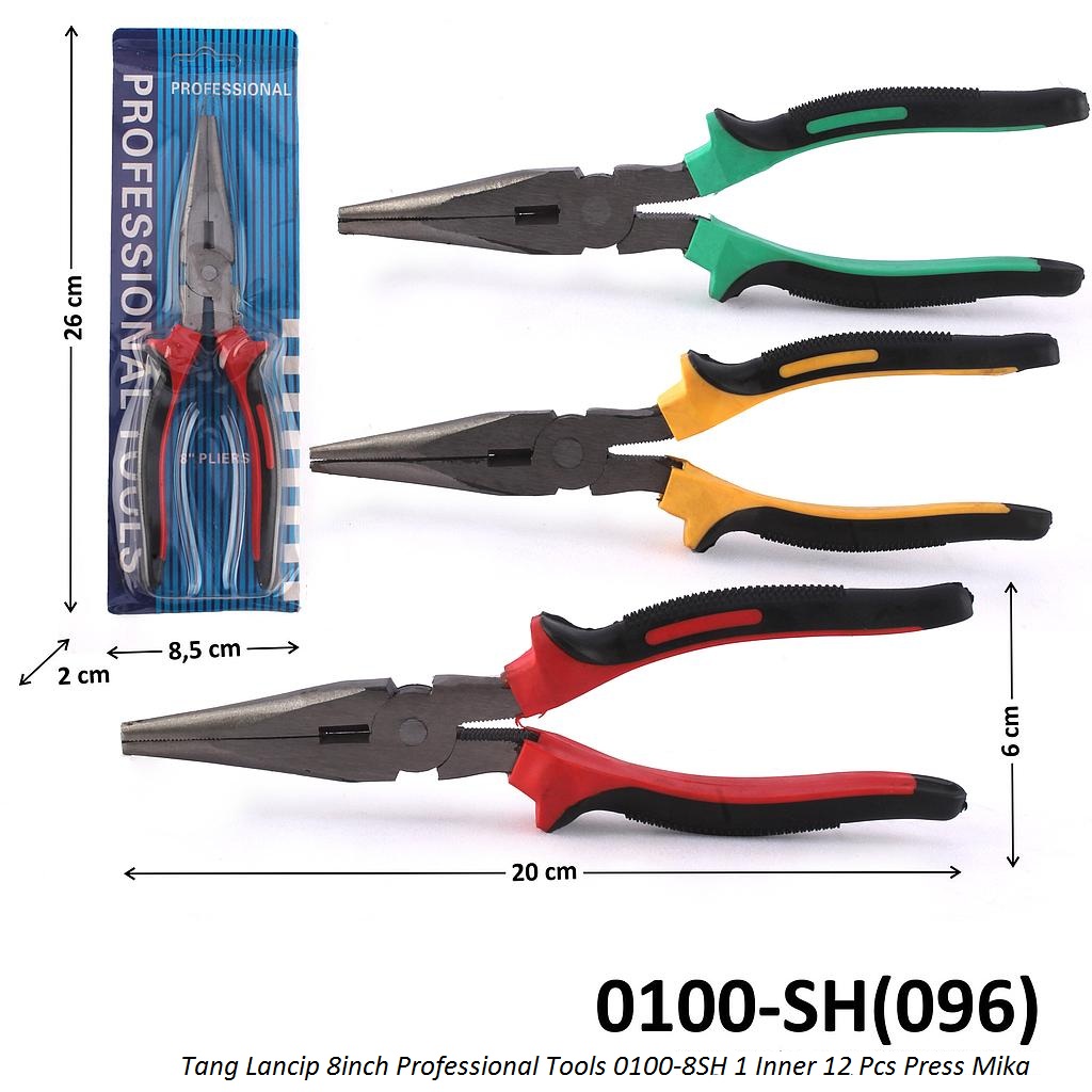 Tang Lancip 8 Inch Professional Tools 0100-8SH 1 Inner 12 Pcs Press Mika @60