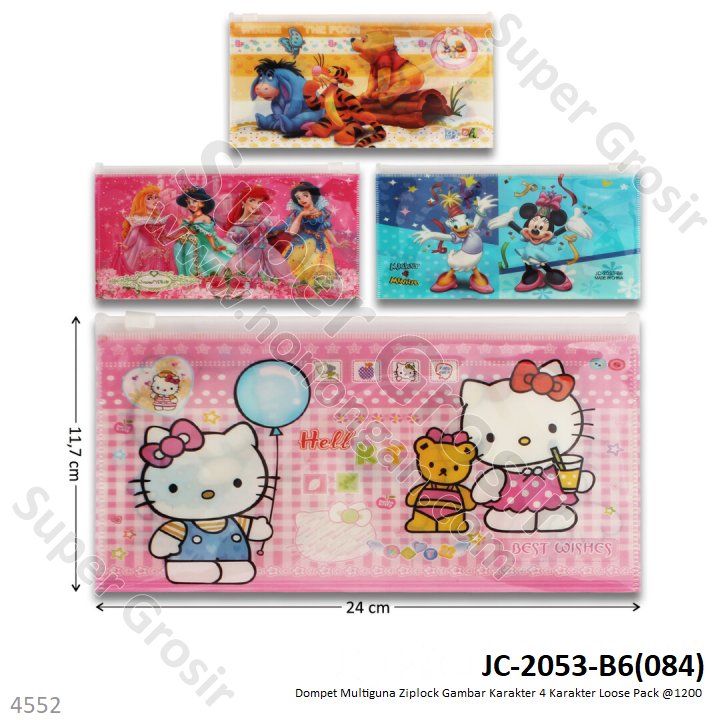 Dompet Multiguna Ziplock Gambar Karakter 1 Pack 12 Pcs Loose Pack @1200