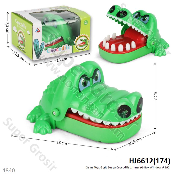 Game Toys Buaya Gigit Crocodile 1 Inner 108 Pcs Box Window @216