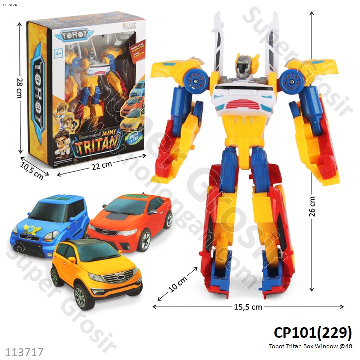 Robot Deform Tobot Tritan Box Window @48