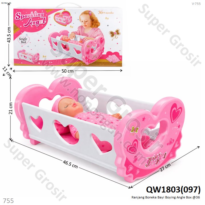 Ranjang Boneka Bayi Boying Angle Box @36