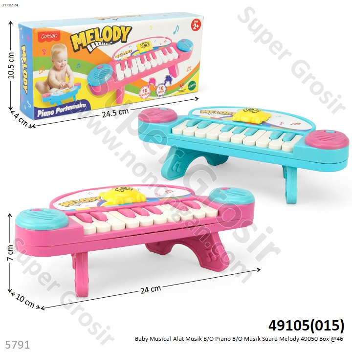 Piano B/O Musik Suara Melody 49050 Box @46