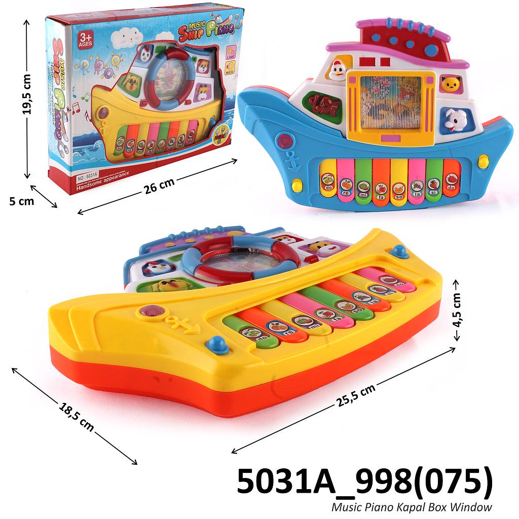 Baby Musical Piano Hewan Kapal B/O Suara Musik Lampu Ship Piano Box Window @72