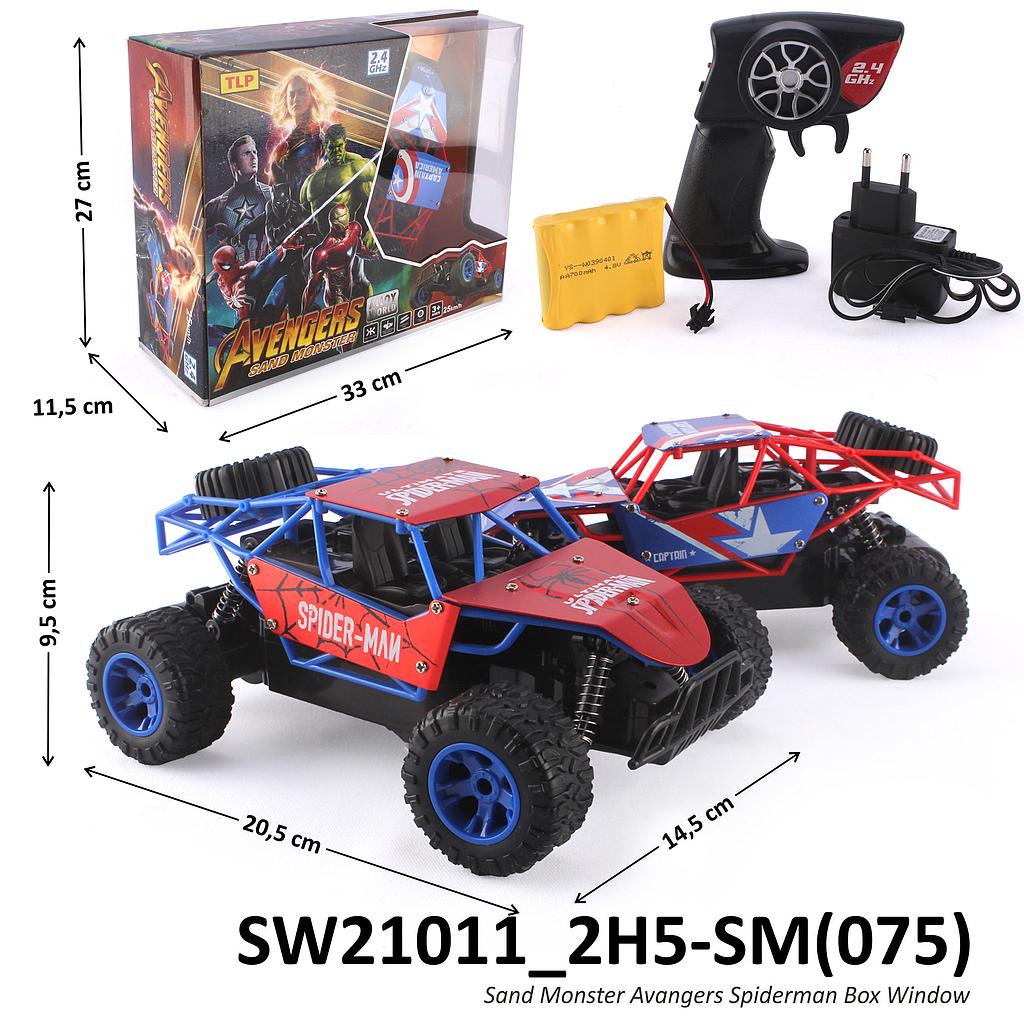 R/C Mobil Jeep Avengers Charge + Charger Avengers Monster Sand 2.4 Ghz 2 Motif Box Window @36