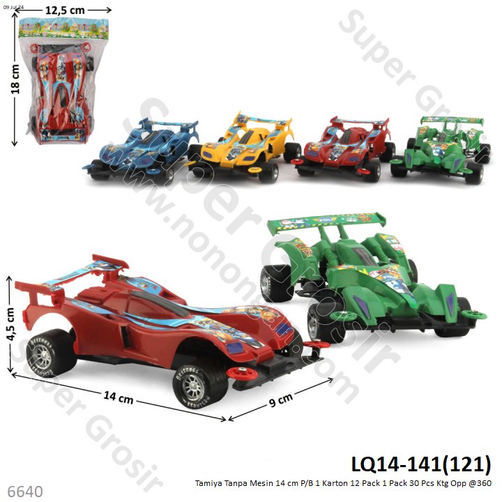 Tamiya Tanpa Mesin 14 cm P/B 1 Karton 12 Pack 1 Pack 30 Pcs Ktg Opp @360