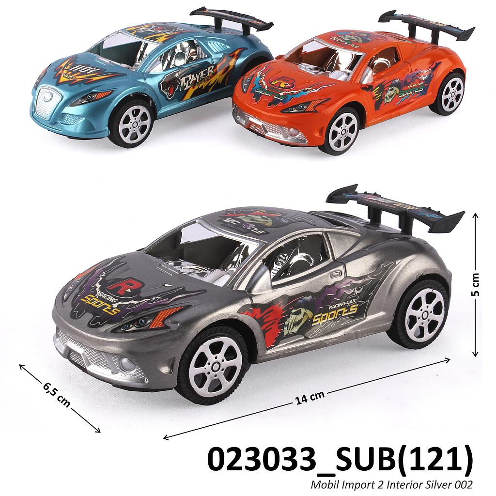 Mobil Sedan Interior Silver 14 cm P/B Toys 002 Ktg Opp @480