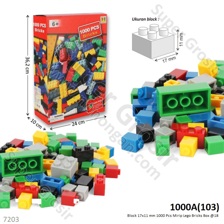 Block 15x12 mm 1000 Pcs Bricks Box @18