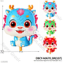 Balon Gas Karakter Naga 50 Pcs Pack Plastik @60