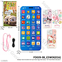 HP Layar Sentuh Karakter B/O Suara Musik Lagu Anak Lampu + Tali Puzzle Mobile Box @120