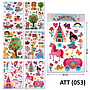 Sticker 3D PVC Motif Campur Ktg @360