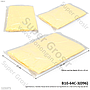 Lap Chamois / Kanebo Lembaran Kuning 64x43 cm 1 Ikat 10 Pcs Ktg Opp @120