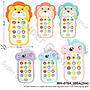 HP Piano Karakter 2 In 1 Gigitan B/O Suara Musik Lagu Anak Lampu 1 Pack 12 Pcs Ktg Opp @288